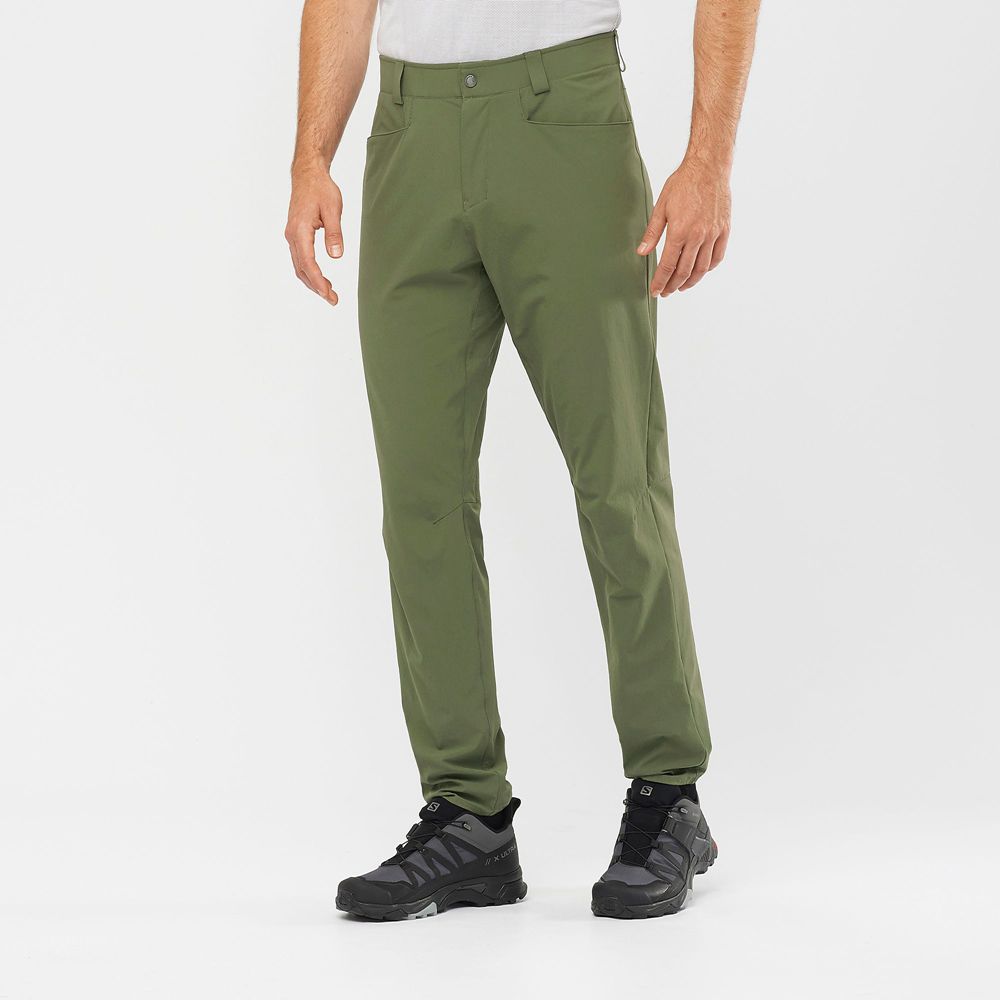 Salomon WAYFARER TAPERED Pantalones Hombre - Verde Oliva - Colombia (81523-UDYQ)